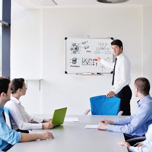 Large Magnetic Dry Erase Whiteboard with Pen Tray for School, Classroom, Office - Picture 10 of 12